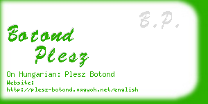 botond plesz business card